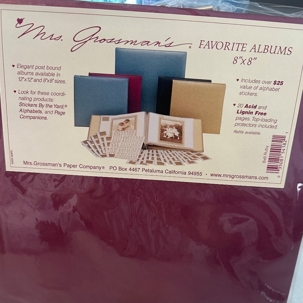 🦄 Mrs Grossman’s Favorite 8x8 Album with Additional Package of Refill Pages